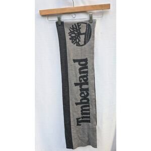 TIMBERLAND Two-Tone Gray REVERSIBLE LOGO Long Scarf Outdoors